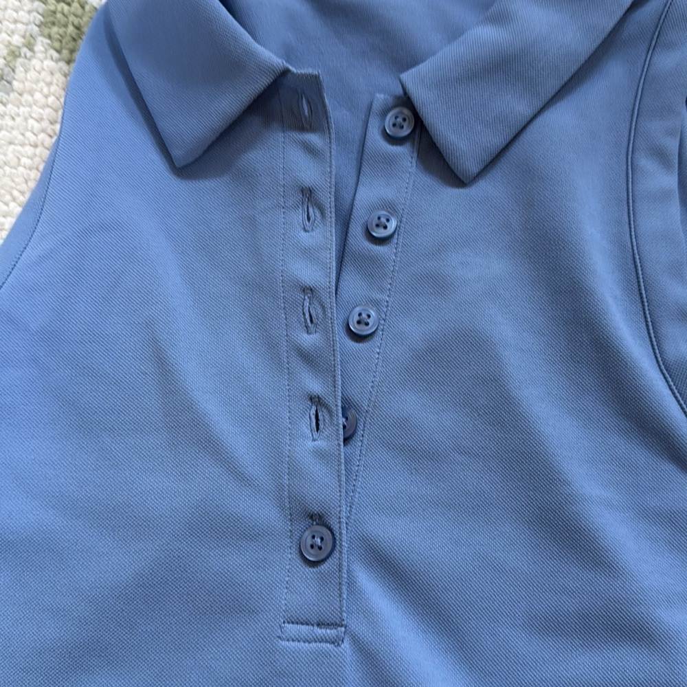 Vuori Blue Sleeveless Polo Tank - Picture 3 of 8